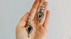 Hazaragi Mirror Earrings. Sterling Silver & Glass. 0970