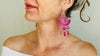 Carved Gourd Earrings. Sterling Silver. Oaxaca, Mexico.