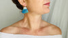 Chrysocolla and Sterling Silver Earrings. 0217.