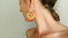 Vintage Oaxacan Filigree & Coral Earrings. Gold Plated. Sterling Silver. Frida Kahlo