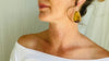 Large Amber Drop Earrings. Sterling Silver Ear Wire - Aadya Bazaar