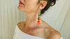 Huichol Beaded Flower Earrings. Mexico.