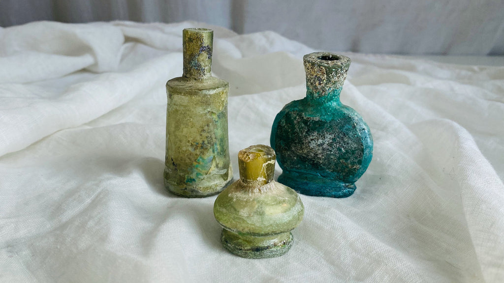 Trio of Ancient Roman Bottles. 0199