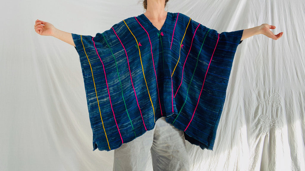 Vintage Indigo Blouse. African. Burkina Faso
