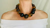 Huge Graduated Amber Round Bead Necklace. Dramatic and Gorgeous!
