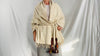 Vintage African Fringe Shawl & Wrap with Silk Tassel Belt. Mossi