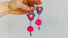 Alebrije Heart and Pompom Earrings. Sterling Silver. Atelier Aadya