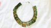 Ancient Zapotec Jade Beads on Silver Chain. Adze. - Aadya Bazaar