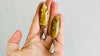 Jasper Asymmetrical Earrings. Monte Alban Reproduction Bells. Sterling Silver