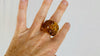 Amber Flower Ring. Gorgeous. Size 8.75. 0024
