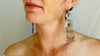 Antique Uzbek Bukhara Silver Earrings. Turquoise & Coral. 0471