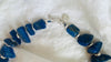 Lapis and Silver Beaded Necklace. Long. Old Beads. - Aadya Bazaar
