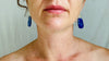 Lapis Lazuli & Sterling Silver Drop Earrings. - Aadya Bazaar