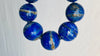 Lapis Beaded Necklace. Huge Spheres. 0748