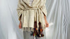 Vintage African Fringe Shawl & Wrap with Silk Tassel Belt. Mossi