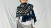 Vintage Indigo Shibori Shawl. Mali. African Tie dye, Wrap, Scarf.