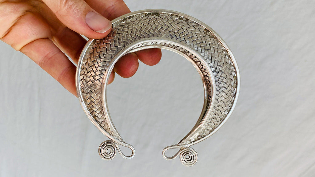 Sterling Silver Woven Bangle. Chunky. Gorgeous 0385