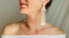 Long Silver Hmong Dangle Earrings. 0123