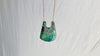 Chrysocolla Pendant & Gold Plated Chain Necklace.