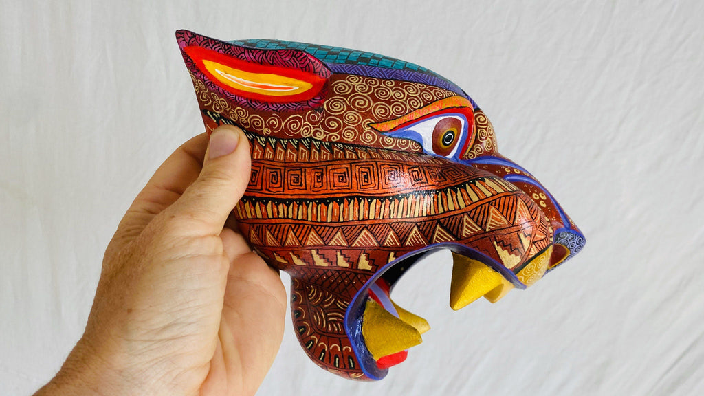 Jaguar Alebrije Mask. Huge! Oaxaca, Mexico. Spirit Animal