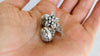 Silver Flower Barbell Earrings. Thailand. 0123