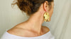 Flat Hoop Earrings. 24 kt Gold Plated Sterling Silver. Atelier Aadya - Aadya Bazaar