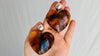 Amber Heart & Sterling Silver Earrings. Atelier Aadya.0003