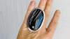Hypersthene & Silver Ring. Size 7. Sterling Silver. Oversized. 0739