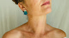 Chrysocolla and Sterling Silver Earrings - Aadya Bazaar