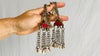 Vintage Kuchi Tribal Earrings with Chain Supports.