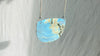 Labradorite and Silver Pendant Necklace. Snake Chain - Aadya Bazaar