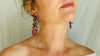 Vintage Oaxacan Filigree Earrings. Coral. Sterling Silver. Mexico. Frida Kahlo