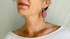 Red Jasper Heart Earrings. Monte Alban Bells Sterling Silver. - Aadya Bazaar