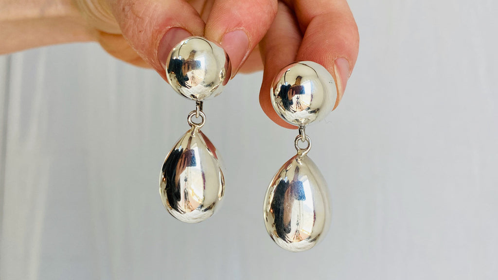 Silver Drop Earrings. Sterling Silver. Atelier Aadya