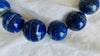 Lapis Beaded Necklace. Large Spheres. - Aadya Bazaar