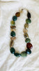 Green Jasper, Smoky Quartz and Pyrite Necklace. Choker.
