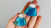 Chrysocolla and Sterling Silver Earrings. 0269