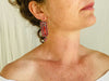 Vintage Oaxacan Filigree Earrings. Coral Sterling & Silver. Gusanos. Mexico. - Aadya Bazaar