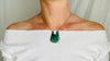 Chrysocolla Pendant & Gold Plated Chain Necklace.