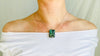 Turquoise Pendant Necklace. Sterling Silver Snake Chain