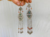 Vintage Uzbek Bukhari Earrings. Silver, Coral & Turquoise. - Aadya Bazaar
