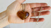 Amber Heart & Sterling Silver Necklace. IN COMPLIANCE with Etsy Regulations