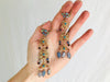 Vintage Uzbek Vermeil Filigree Earrings. Semi-Precious Stones. - Aadya Bazaar