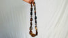 Long Amber Beaded Necklace. Graduated. Dramatic and Gorgeous!