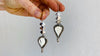 Hazaragi Mirror Earrings. Sterling Silver & Glass. 0970