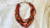 Vintage Stone, Glass and Seed Multi-Strand Necklace.