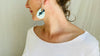 Turquoise & Sterling Earrings. Pale Green 0420