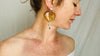 Amber Heart & Sterling Silver Drop Earrings. Atelier Aadya. 0004