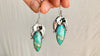 Taxco Turquoise Earrings. Sterling Silver. Mexico. 0782