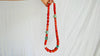 Coral, Amazonite and Silver Beaded Necklace. - Aadya Bazaar
